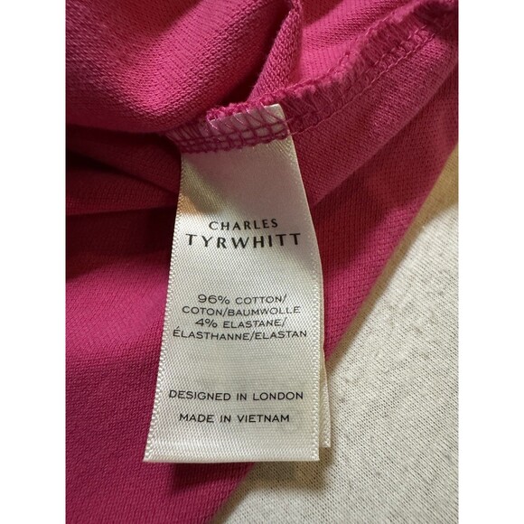 Charles Tyrwhitt Mens Large Pink Polo Shirt Short Sleeve Casual Top Golf Dress - Picture 5 of 9